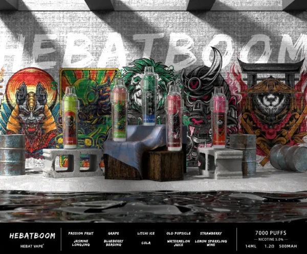 【Hebat 喜貝】BOOM 7000口拋棄式小煙｜14ml巨量500mAh續航｜台灣現貨秒發