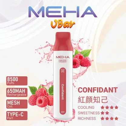 【MEHA魅嗨】小白條8500口一次性小煙｜3%丁鹽平順擊喉感｜現貨免運專區