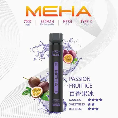 【MEHA XBAR 魅嗨】小黑條7000口拋棄式小煙｜3%丁鹽強勁擊喉｜台灣現貨免運