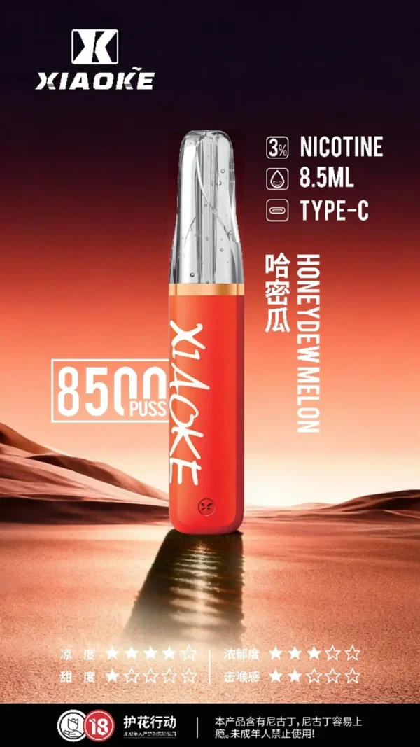 【XIAOKE 梟客】8500口拋棄式電子煙｜8.5ml儲油量 × Type-C充電設計｜台灣現貨秒發